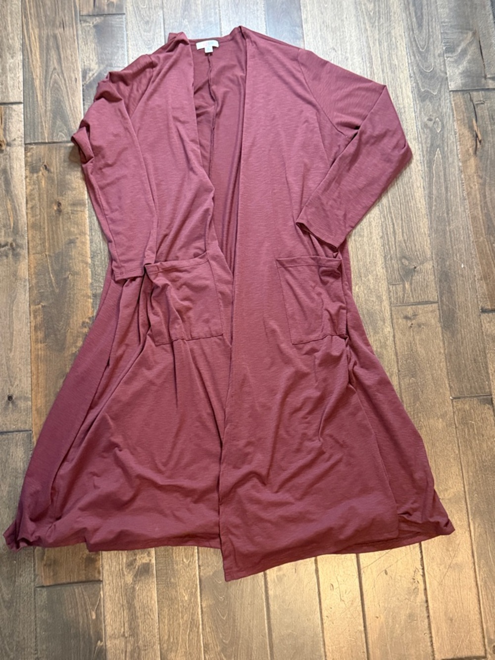 LuLaRoe Duster Cardigan in Burgundy